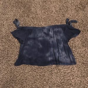Off The Shoulder Tie-Dye Crop Top